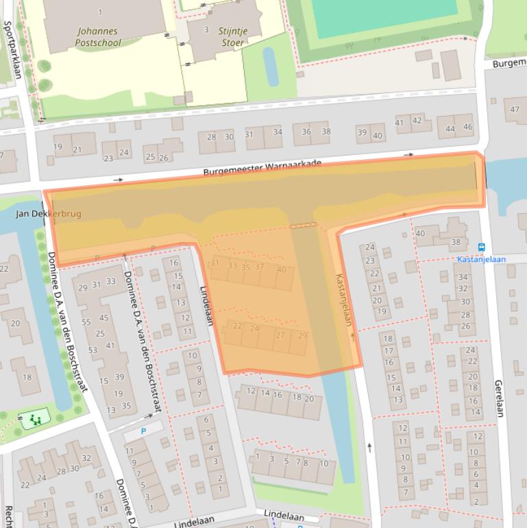 Kaart van postcodegebied 2391AR.