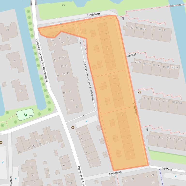 Kaart van postcodegebied 2391AS.