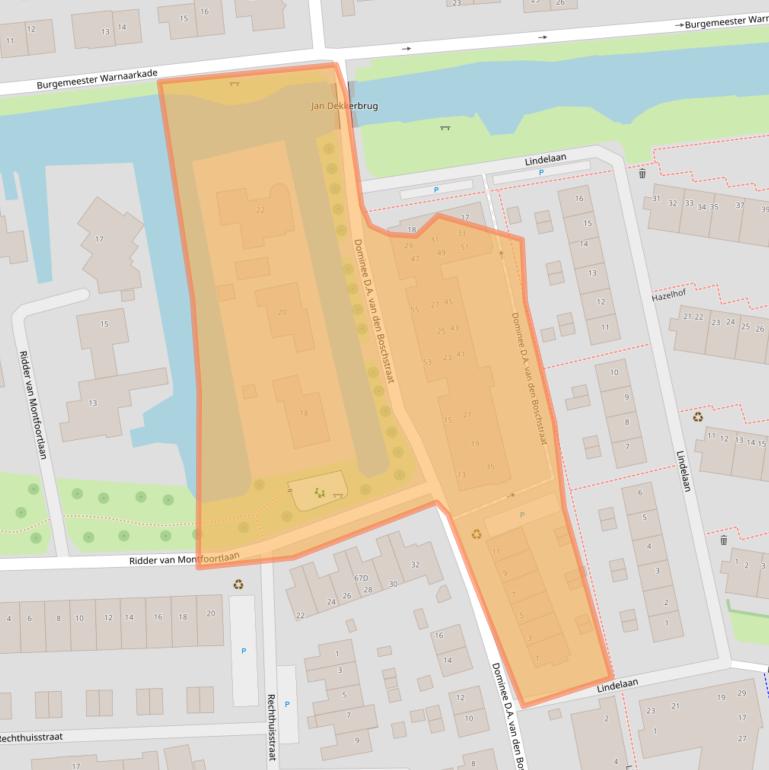 Kaart van postcodegebied 2391AT.