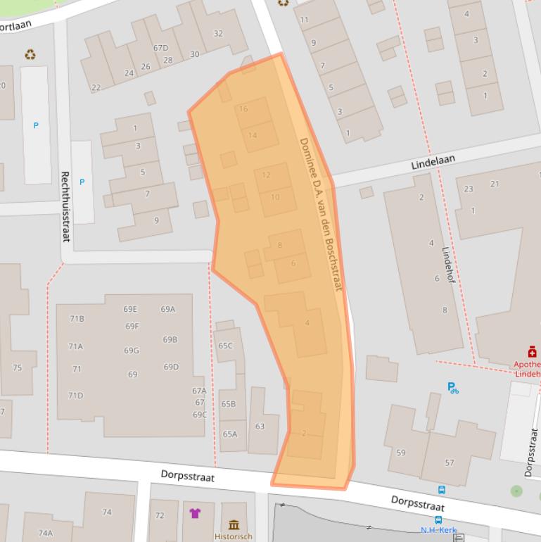 Kaart van postcodegebied 2391AV.