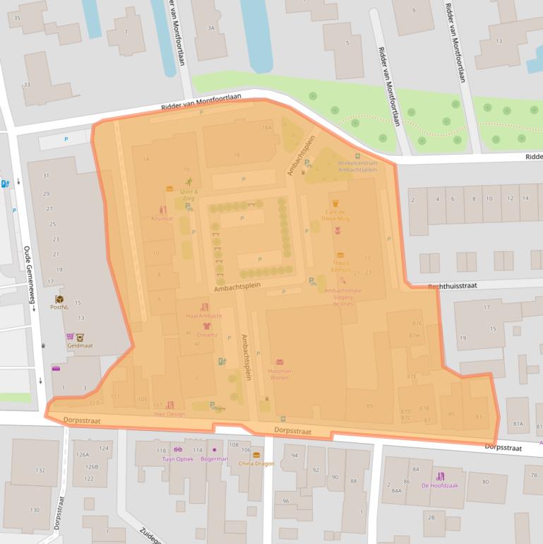 Kaart van postcodegebied 2391BD.