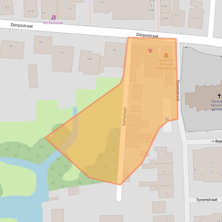 Kaart van postcodegebied 2391BK.