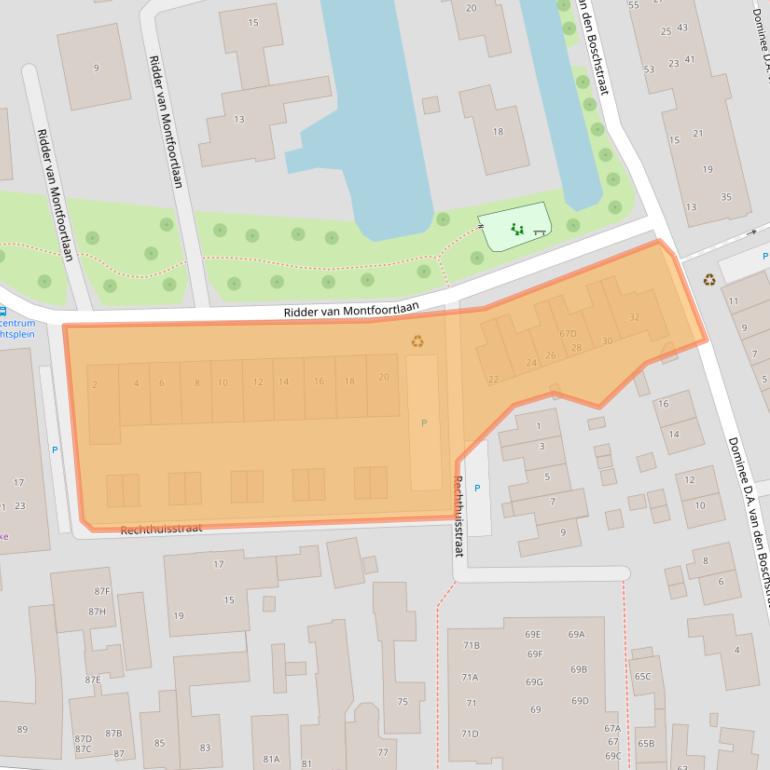 Kaart van postcodegebied 2391BZ.