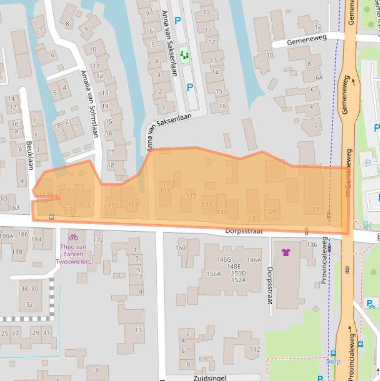 Kaart van postcodegebied 2391CA.