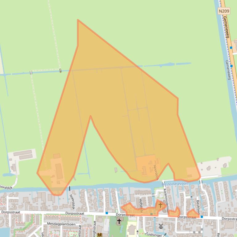 Kaart van postcodegebied 2391CB.