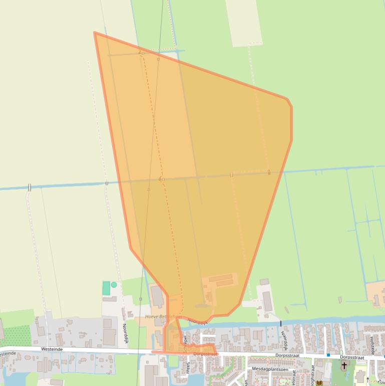 Kaart van postcodegebied 2391CE.