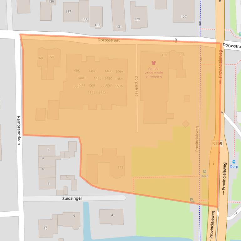 Kaart van postcodegebied 2391CG.