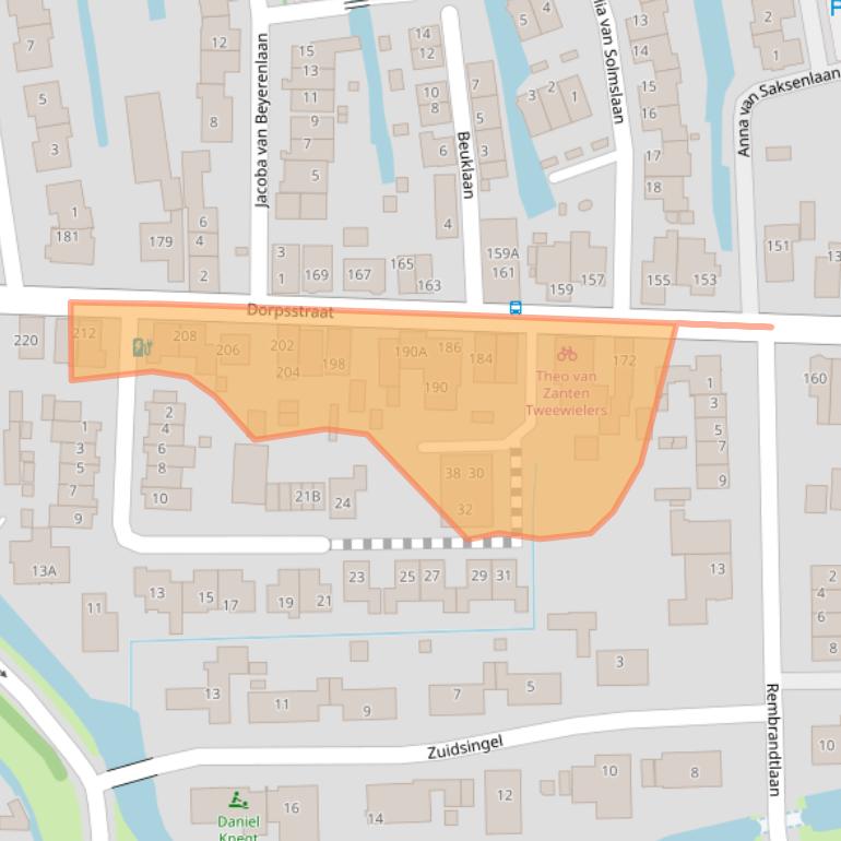 Kaart van postcodegebied 2391CH.