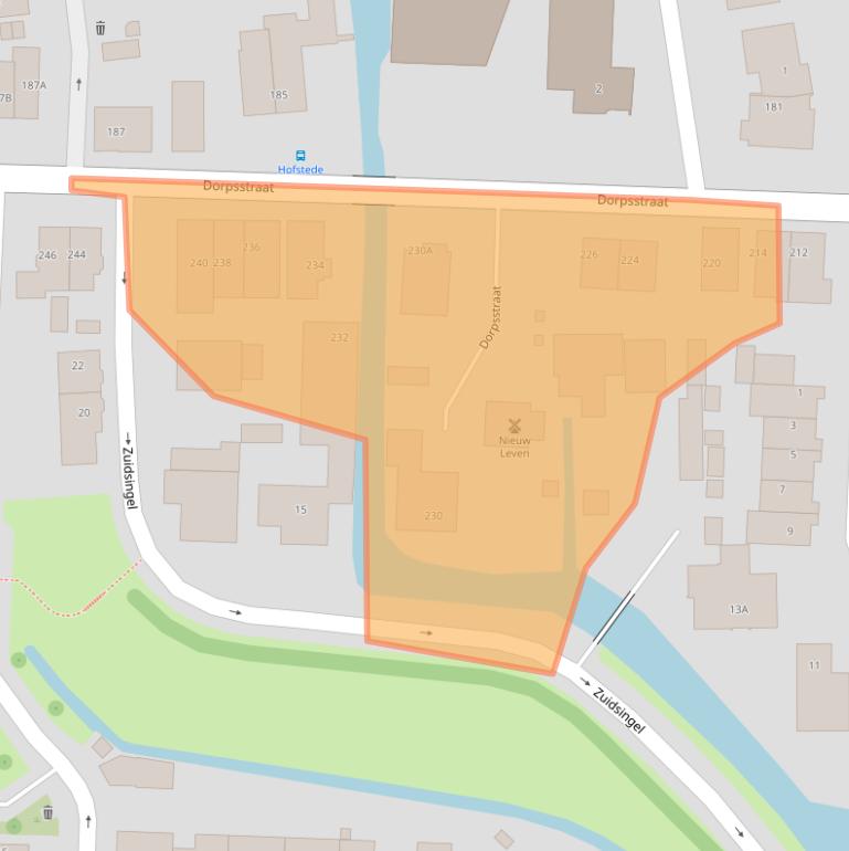 Kaart van postcodegebied 2391CJ.