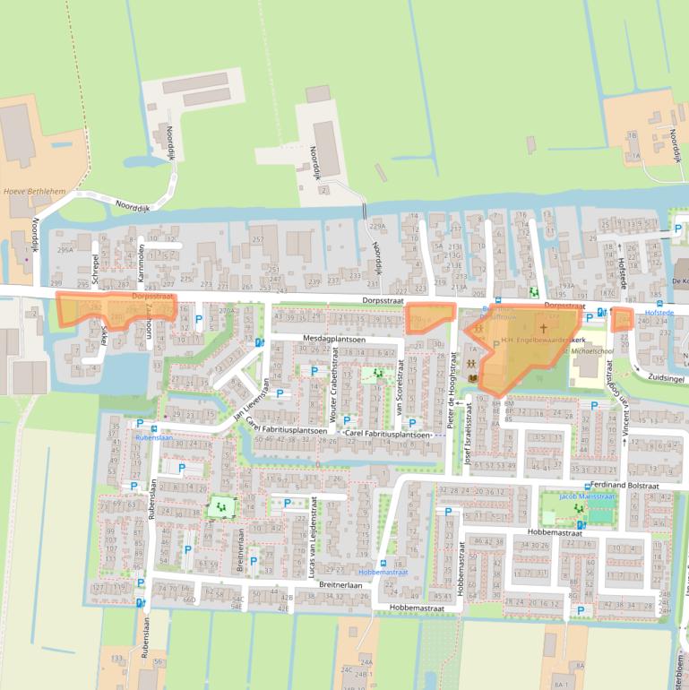 Kaart van postcodegebied 2391CK.