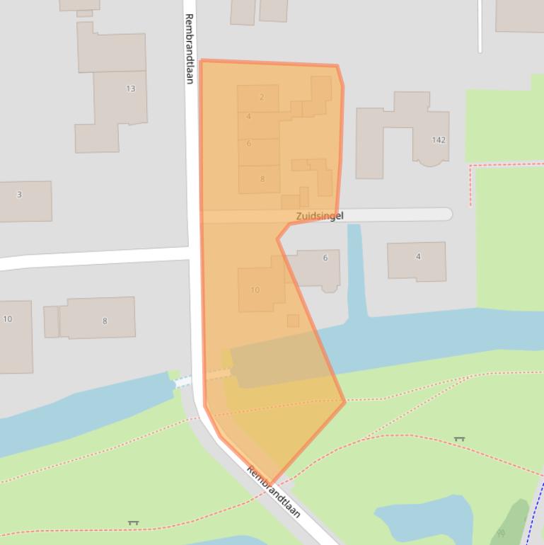 Kaart van postcodegebied 2391CN.