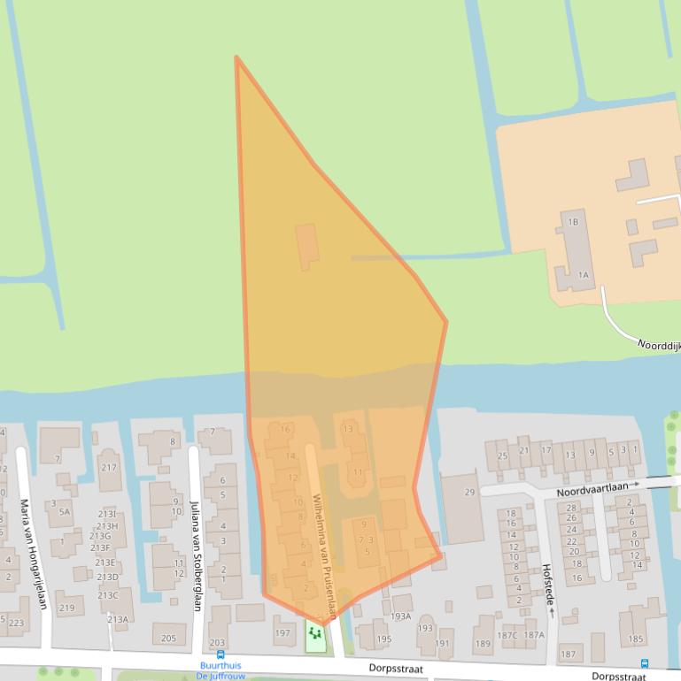 Kaart van postcodegebied 2391DE.