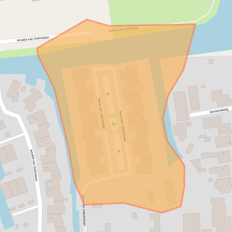 Kaart van postcodegebied 2391DG.