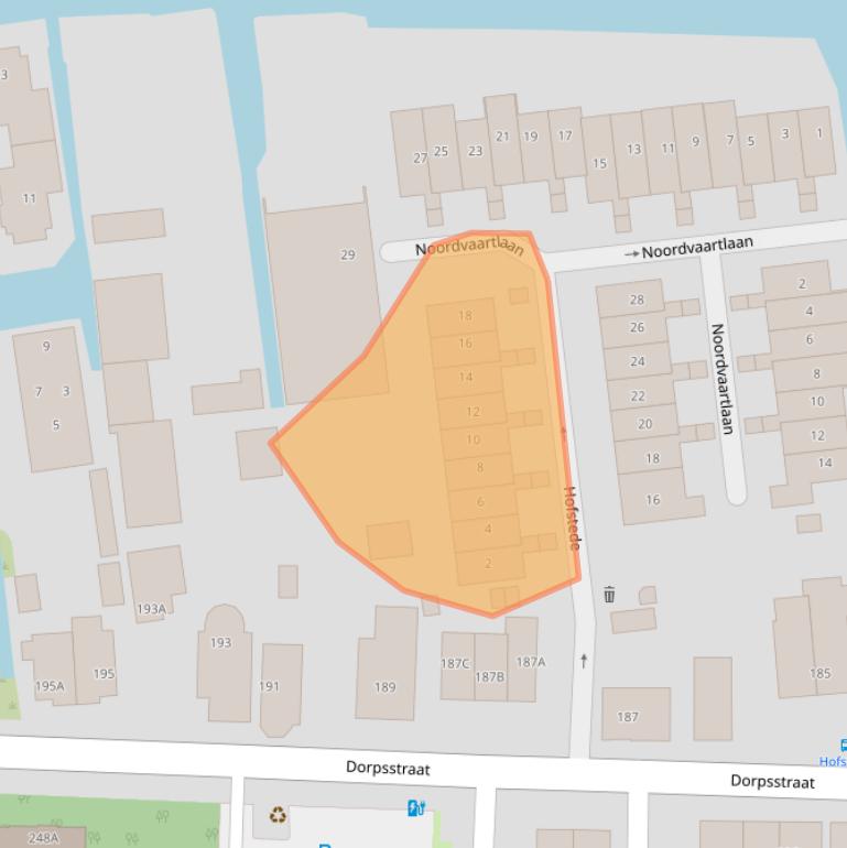 Kaart van postcodegebied 2391DJ.