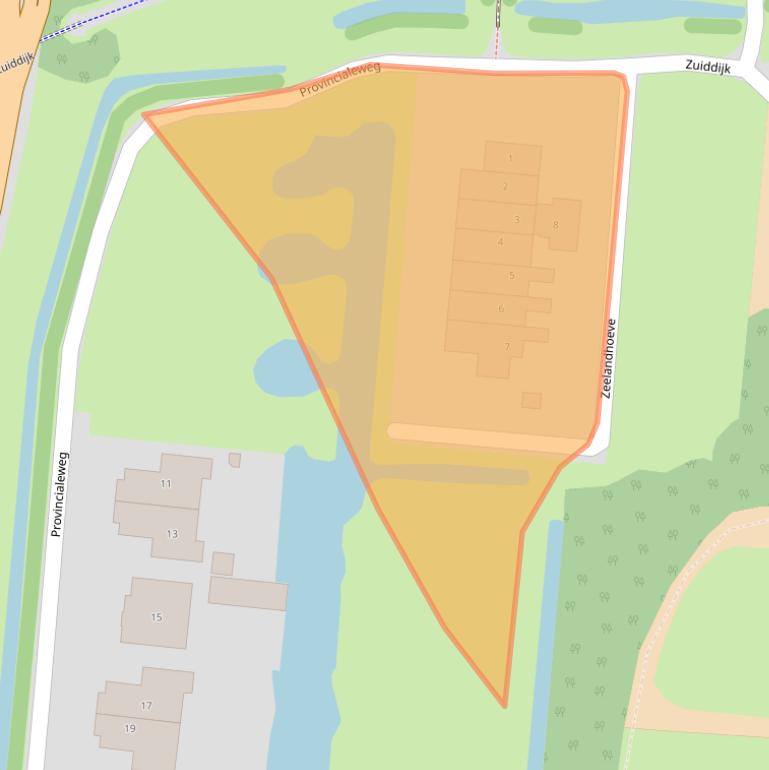 Kaart van postcodegebied 2391DR.