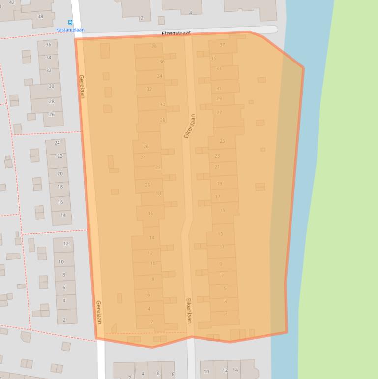 Kaart van postcodegebied 2391DV.