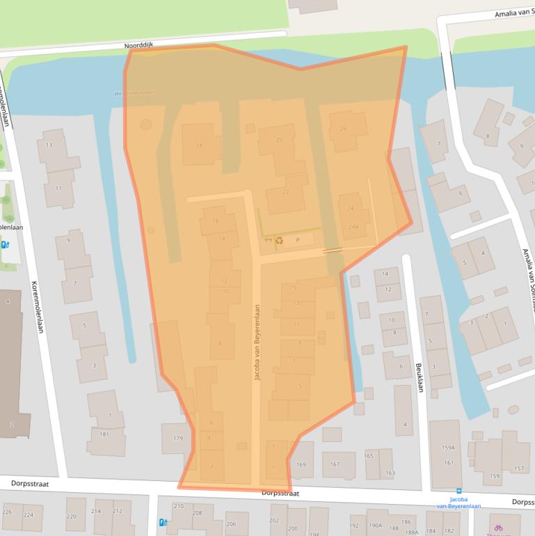 Kaart van postcodegebied 2391EH.