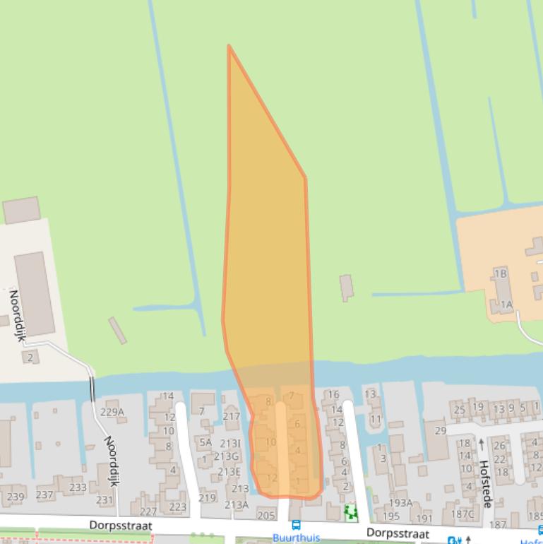 Kaart van postcodegebied 2391EK.