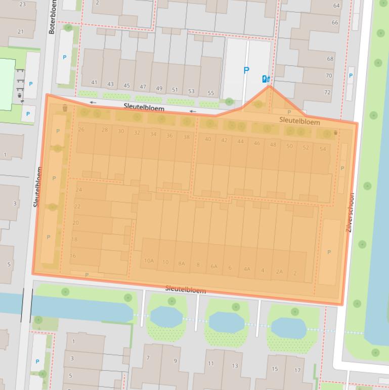 Kaart van postcodegebied 2391ER.