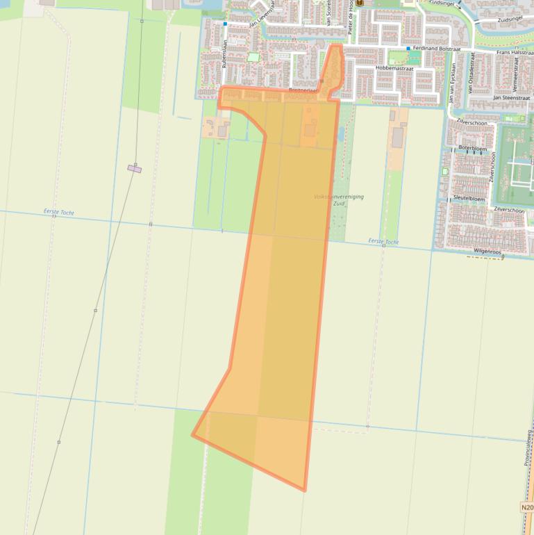 Kaart van postcodegebied 2391GC.
