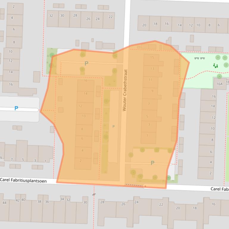 Kaart van postcodegebied 2391GV.