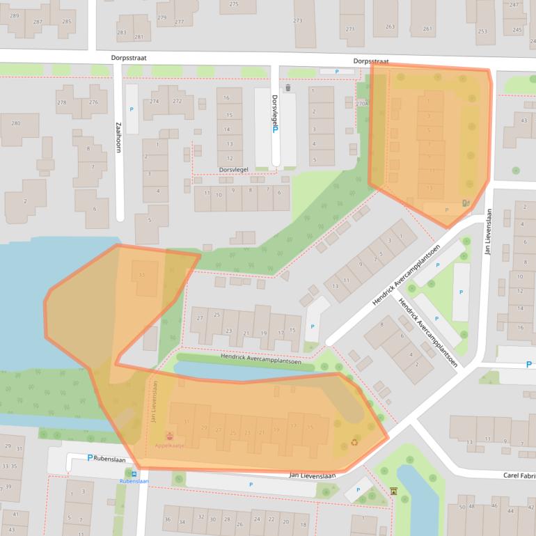 Kaart van postcodegebied 2391GW.