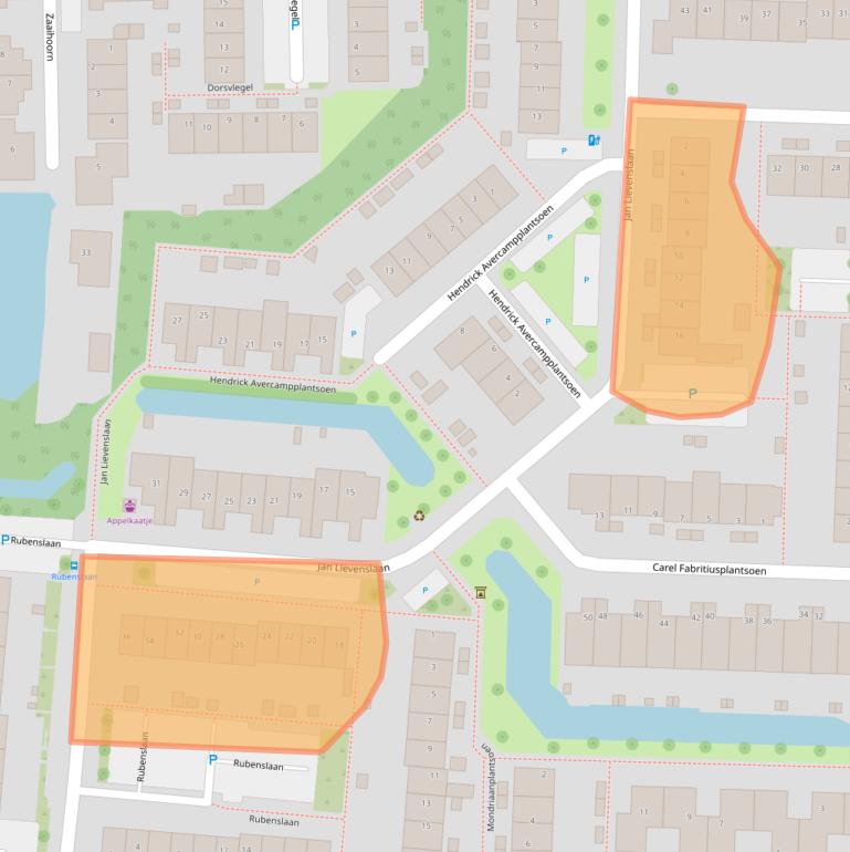 Kaart van postcodegebied 2391GX.