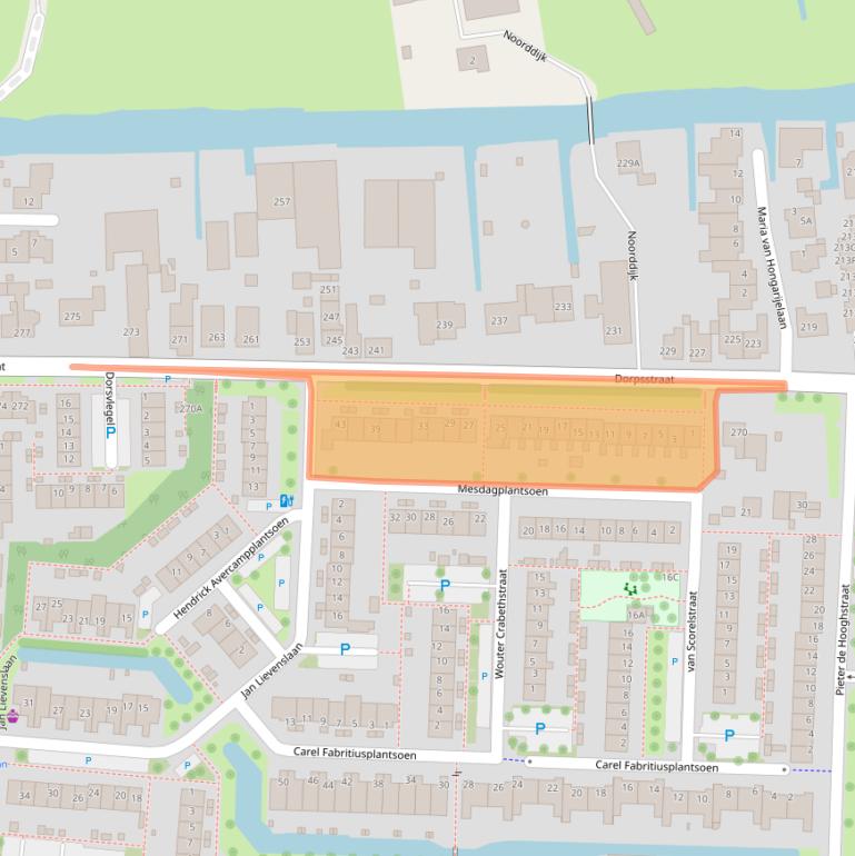 Kaart van postcodegebied 2391HA.