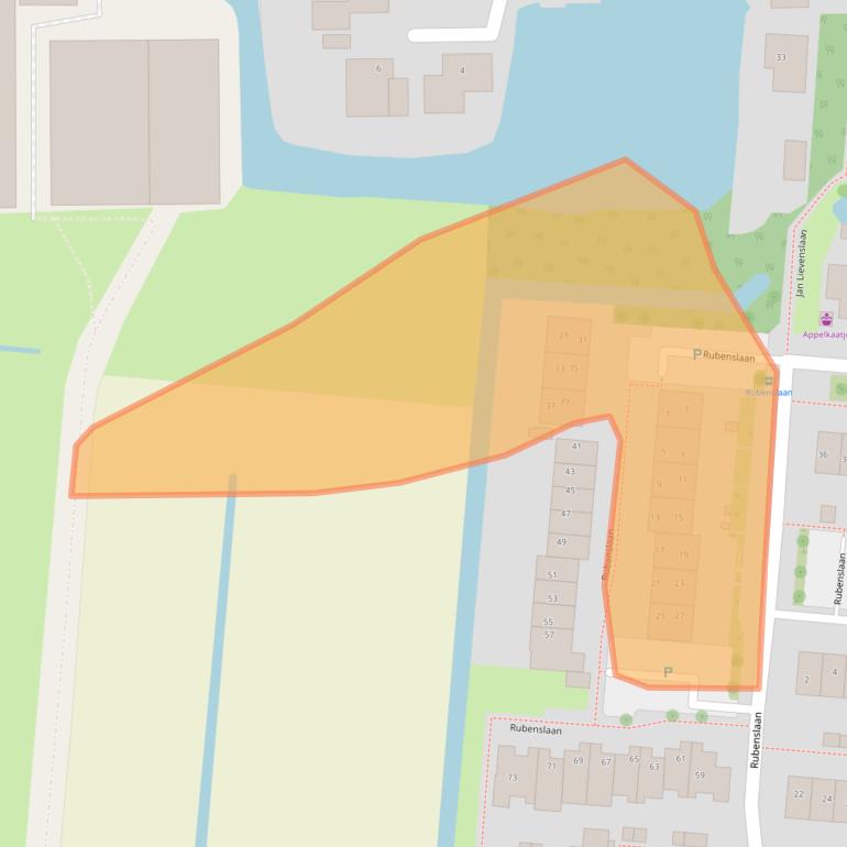 Kaart van postcodegebied 2391HC.