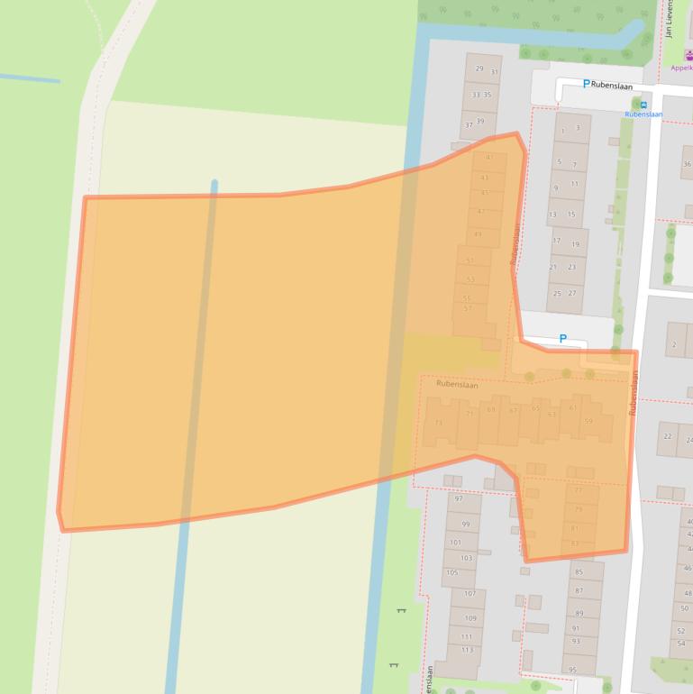 Kaart van postcodegebied 2391HD.