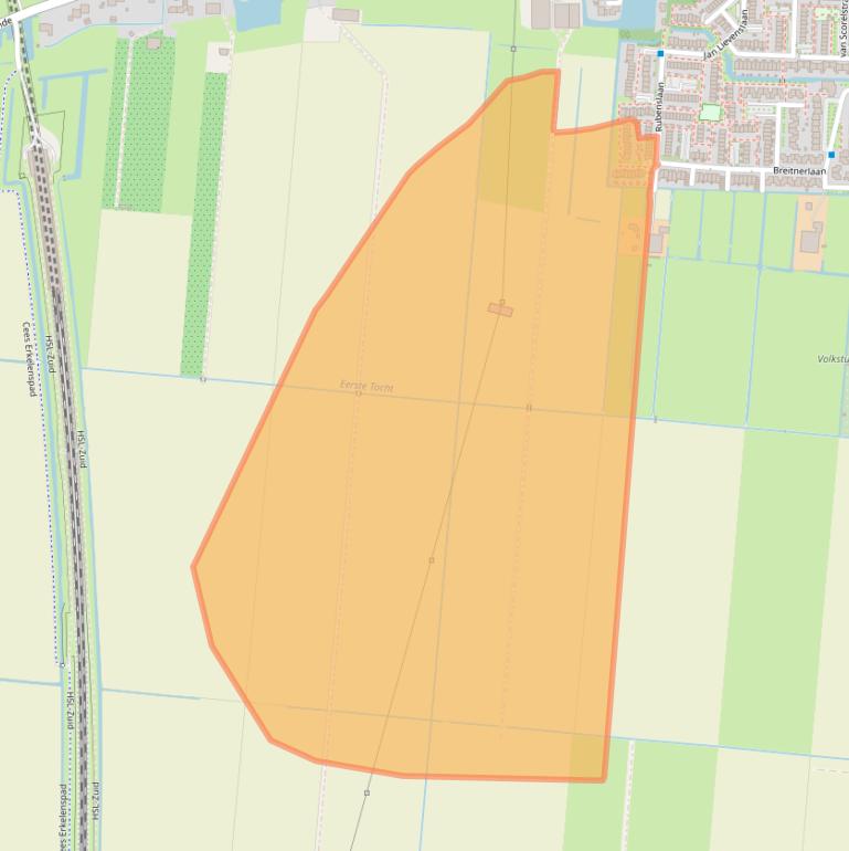 Kaart van postcodegebied 2391HE.