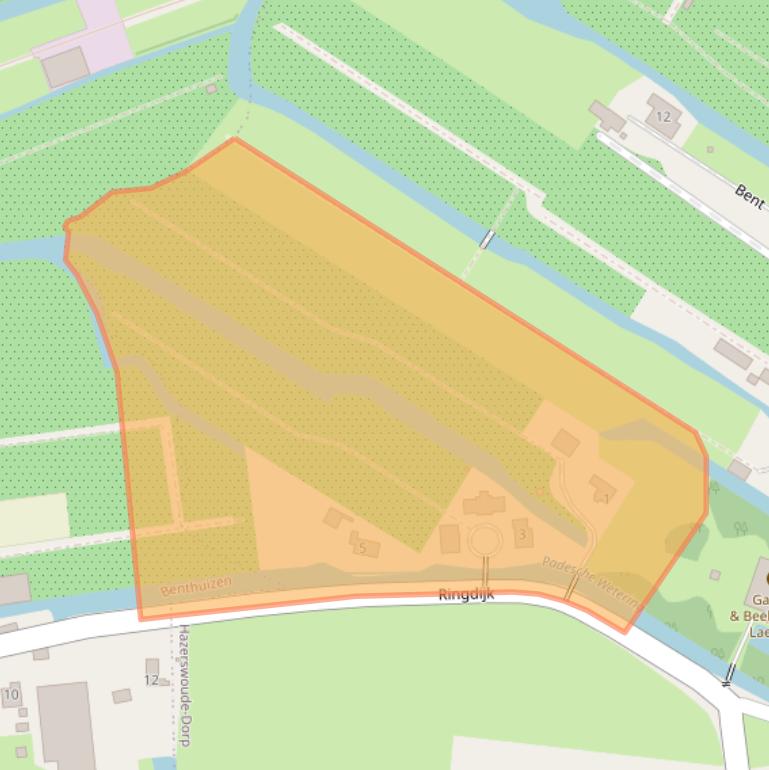 Kaart van postcodegebied 2391HZ.