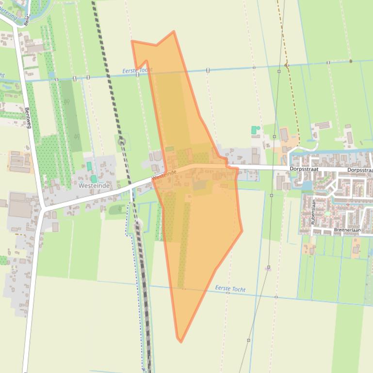 Kaart van postcodegebied 2391JB.