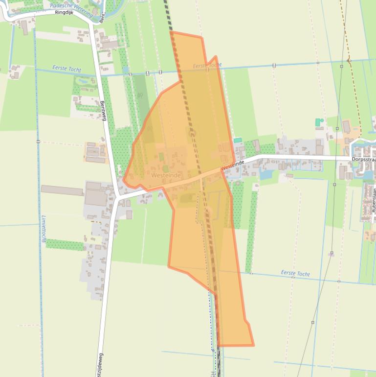 Kaart van postcodegebied 2391JC.