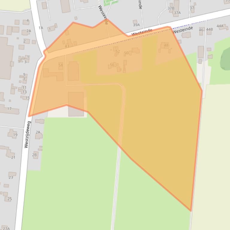 Kaart van postcodegebied 2391JD.