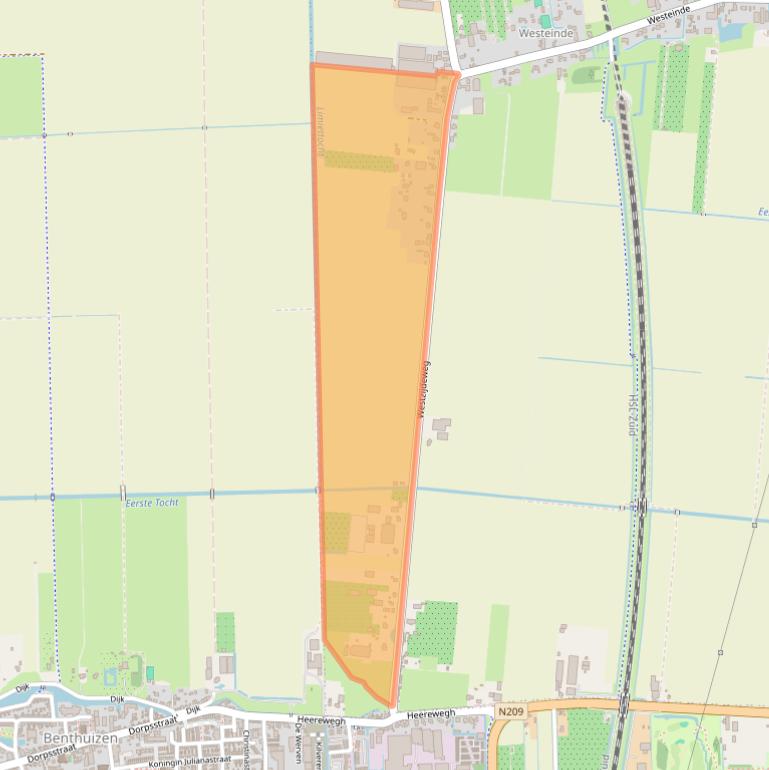 Kaart van postcodegebied 2391JE.