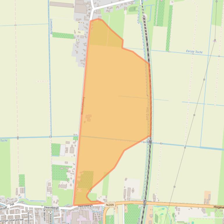 Kaart van postcodegebied 2391JG.