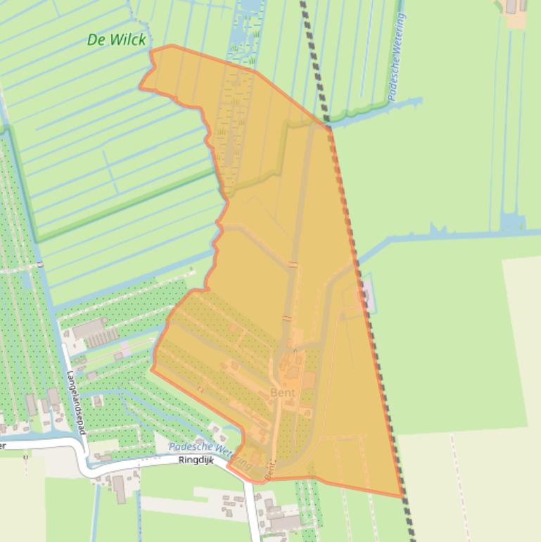 Kaart van postcodegebied 2391JJ.