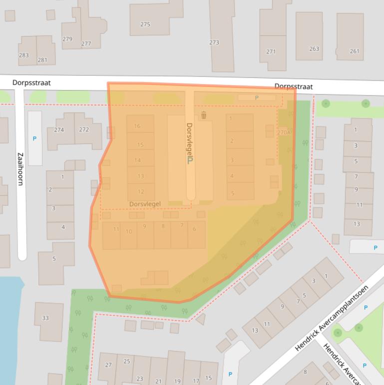 Kaart van postcodegebied 2391JK.