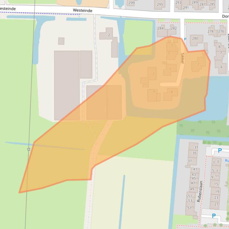 Kaart van postcodegebied 2391JL.