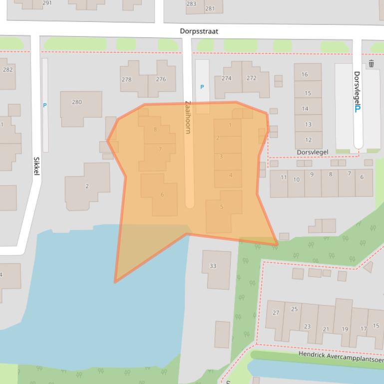 Kaart van postcodegebied 2391JM.
