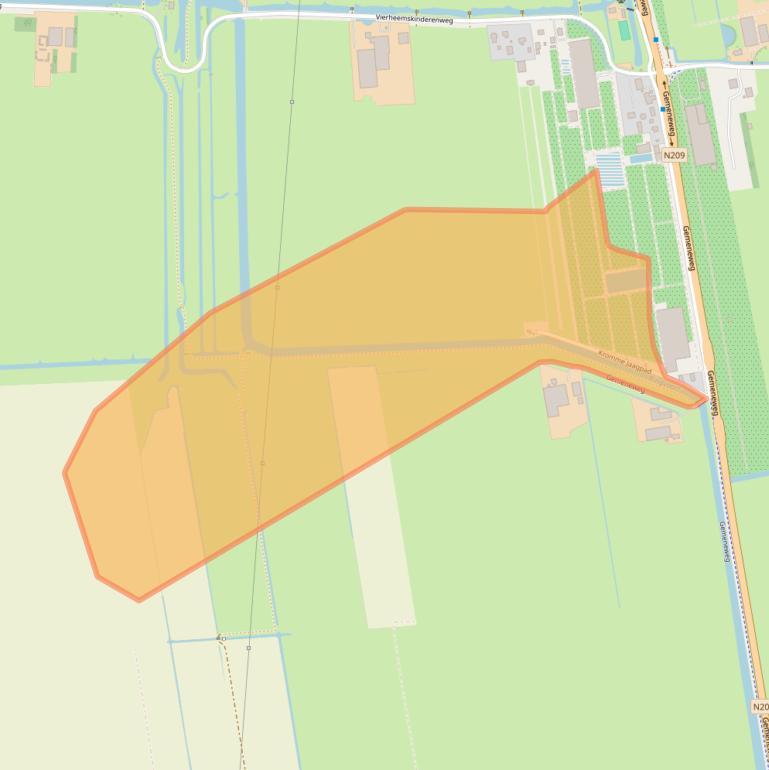 Kaart van postcodegebied 2391NC.