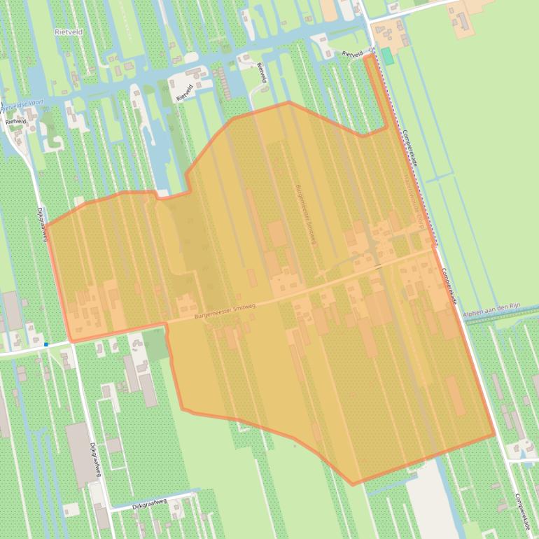 Kaart van postcodegebied 2391NG.