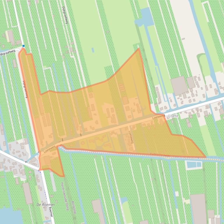 Kaart van postcodegebied 2391NL.