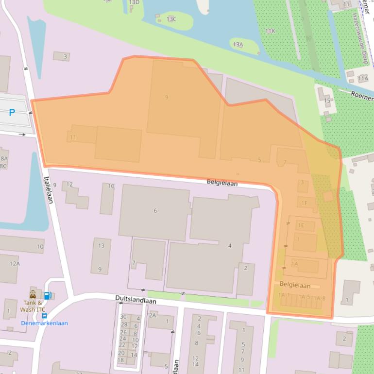 Kaart van postcodegebied 2391PH.