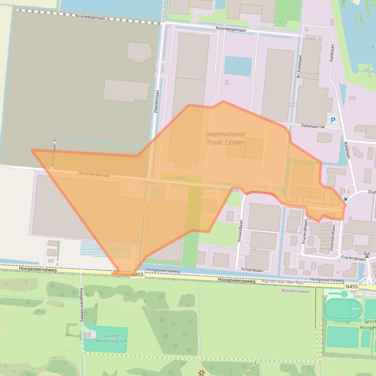 Kaart van postcodegebied 2391PZ.