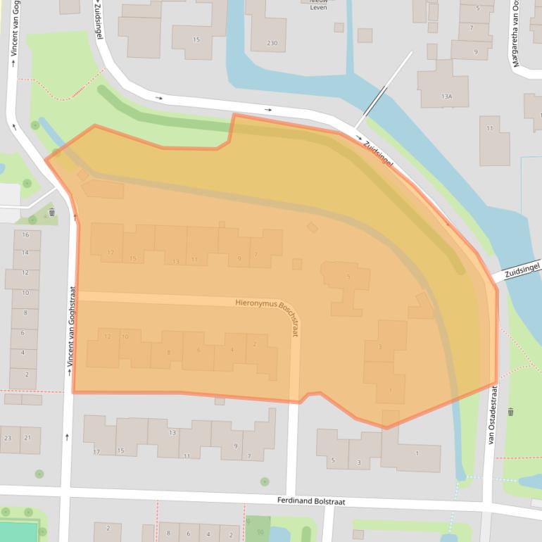 Kaart van postcodegebied 2391VA.