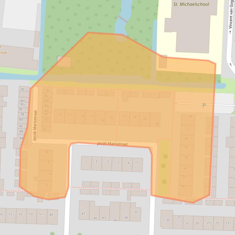 Kaart van postcodegebied 2391VD.