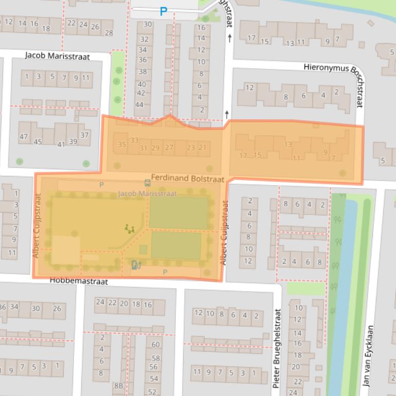 Kaart van postcodegebied 2391VG.