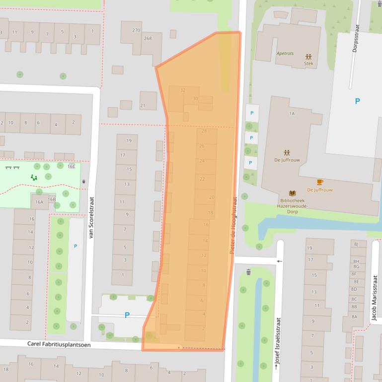 Kaart van postcodegebied 2391VL.